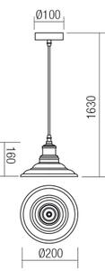 Redo 01-1292 - Полилей на верижка SPINNER 1xE27/42W/230V