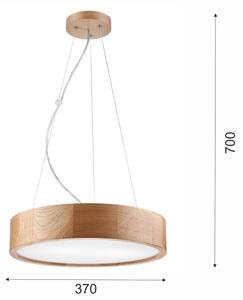 Висящ полилей OAK 2xE27/60W/230V дъб Ø 37 см