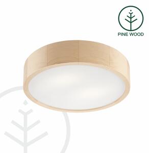Плафон NATURAL 2xE27/60W/230V, диаметър 37,5 см, от бор