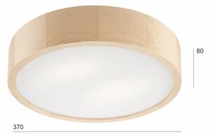 Плафон NATURAL 2xE27/60W/230V, диаметър 37,5 см, от бор