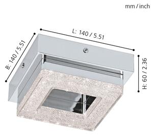 Eglo 95655 - LED таванно осветително тяло FRADELO LED/4W/230V