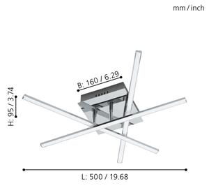 Eglo 95567 - LED плафониера LASANA 1 LED/13,2W/230V