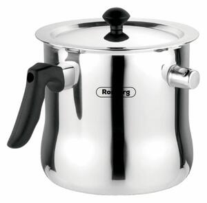 Млековарка Rosberg R51430A, вместимост 3 l, 19 cm диаметър, инокс, с капак, сребриста