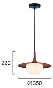Висяща лампа на кабел FRED 1xG9/10W/230V, кафява