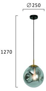 Подвесен полилей на кабел OSCAR, 1xE27/40W/230V, опушено черно