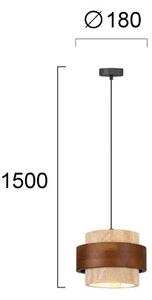 Полилей на кабел SUSAN 1xGX53/15W/230V, кафяв/бежов