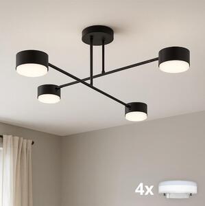 Brilagi - LED RGB димируем повърхностно монтиран полилей MONO 4xGX53/14W/230V Wi-Fi Tuya черен