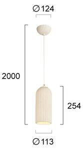 Полилей на кабел LAVINA 1xE27/35W/230V кремав