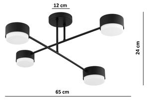 Brilagi - LED RGB димируем повърхностно монтиран полилей MONO 4xGX53/14W/230V Wi-Fi Tuya черен