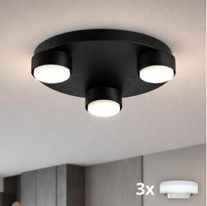 Brilagi - LED RGB димируем таванен плафон MONO 3xGX53/14W/230V Wi-Fi Tuya Ø 30 cm черен
