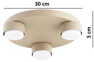 Brilagi-LED RGB димируем плафон MONO 3xGX53/14W/230V Wi-Fi Tuya диаметър 30 см бежов