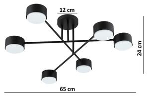 Brilagi - LED RGB, димируем повърхностно монтиран полилей MONO 6xGX53/14W/230V Wi‑Fi Tuya, черен