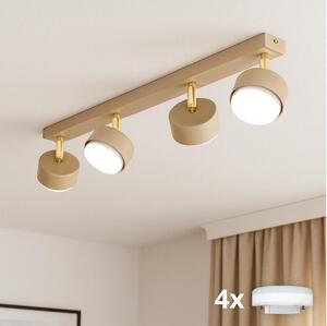 Brilagi - LED RGB димируемо точково осветително тяло MONO 4xGX53/14W/230V Wi-Fi Tuya бежово