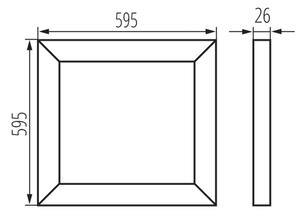 Kanlux 46070 - LED рамка за вграждане AVAR LED/32W/230V 3000/4000/6000K 60x60 cm UGR<19