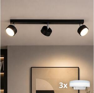 Brilagi - LED RGB димируемо точково осветително тяло MONO 3xGX53/14W/230V Wi-Fi Tuya черно