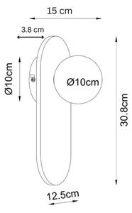 MAXLIGHT W0476 - Аплик POINT 1xG9/7W/230V кафяв
