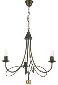 ONLI - Полилей на верига MILVIA 3xE14/6W/230V бронзов