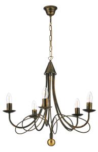 ONLI - Полилей на верига MILVIA 5xE14/6W/230V бронзов