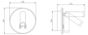 Zuma Line W4107-WH-LED Настенно точково осветително тяло CIRCA LED/5,5W/230V + LED/2,5W бяло
