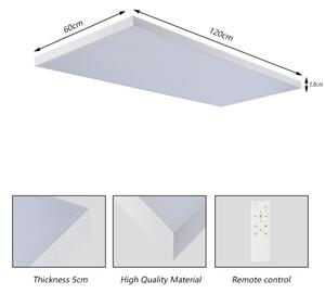 Brilagi-LED Димируемо осветително тяло за баня FRAME SMART LED/96W/230V IP44 бяло+дистанционно управление