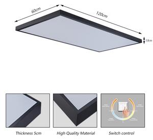 Brilagi -LED плафон за баня FRAME LED/96W/230V 120x60 cm IP44 черен