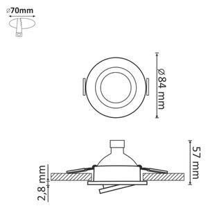 LED Лампа за окачен таван СЛЪНЦЕ OLAL 1xGU10/3,5W/230V 3000K Ø 8,4 cm златист