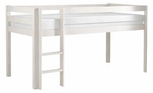 Бяло двуетажно легло от борова дървесина 90x200 cm PINO - Vipack