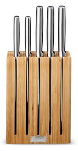 Комплект ножове с поставка 5 бр. от неръждаема стомана Elevate Bamboo – Joseph Joseph