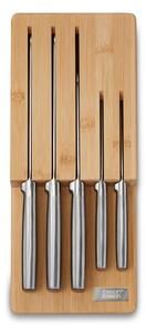 Комплект ножове с поставка 5 бр. от неръждаема стомана Elevate Bamboo – Joseph Joseph