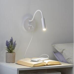 Brilagi - LED Гъвкав аплик с USB порт MAYA LED/3W/230V бял