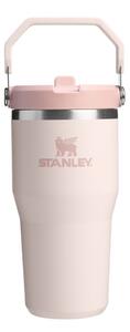 Светлорозов термос от неръждаема стомана 600 ml IceFlow™ Flip Straw 2.0 Tumbler Rose Quartz – Stanley