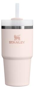Светлорозов термос със сламка от неръждаема стомана 600 ml Quencher H2.0 FlowState Tumbler Rose Quartz – Stanley