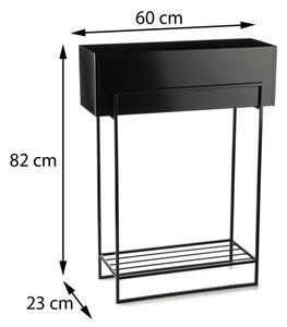 Стойка за цветя 82x60 см черен