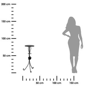 Стойка за цветя 75x35 см черен