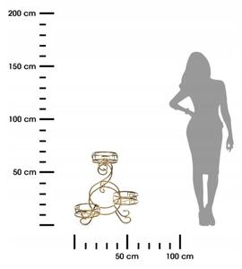 Стойка за цветя 64x60 см златист