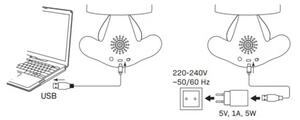 LED Димируем детски докосване малка лампа FANCY LED/2,5W/3,7V черен/червен