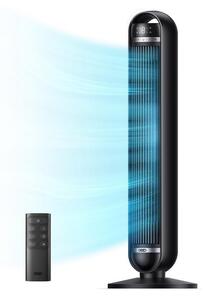 Вентилатор кула Dreo Nomad TF414, 35W, 92 см, 1961 м3/ч, 8 скорости, 4 режима, Осцилация, Черен