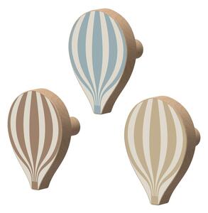 Стенни комплект куки 3 бр. от масивен бук Hot Air Ballon – Cam Cam Copenhagen