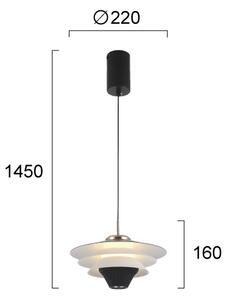 LED полилей на кабел MANLEY LED/5W/230V черен/бял
