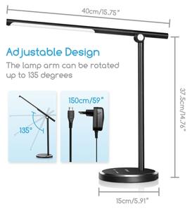 Aigostar - LED Димируема сензорна настолна лампа LED/8W/230V 3000-6000K черен