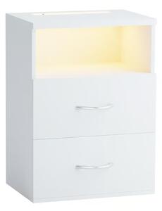 Нощно шкафче Jamie с LED осветление и USB - 55 × 40 × 28 cm antracitová