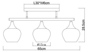 Globo 15548-3D1 - Полилей за повърхностен монтаж MAXY 3xE27/40W/230V