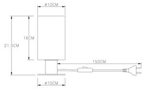 Globo 15465T - Настолна лампа HADERA 1xE27/60W/230V