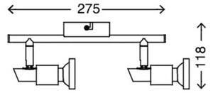 Briloner 2991-022 – LED Спот COOL 2×GU10/3W/230V