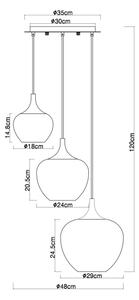 Globo 15548-3HG - Пендел MAXY 3xE27/40W/230V