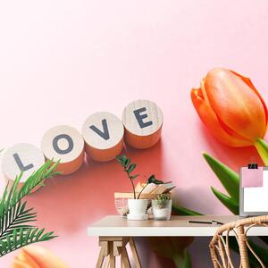 Фототапет – Кубчета с надпис Love