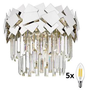 Brilagi - LED Кристален плафон MIRAGE 5xE14/40W/230V