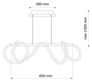 LED Пендел EMMA LED/38W/230V златист