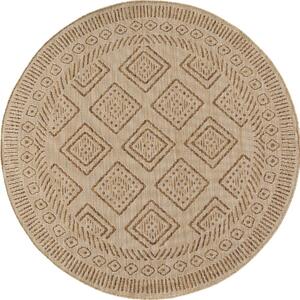 Бежов кръгъл килим за открито и закрито ø 80 cm Mira 1452 – Ayyildiz Carpets