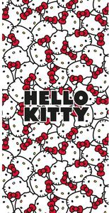 Червена/бяла памучна детска кърпа 70x140 cm Hello Kitty – Jerry Fabrics